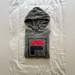 Brand: FILA, Colour: Grey, red, blue, Size: Women’s XS, Style: hooded sweater